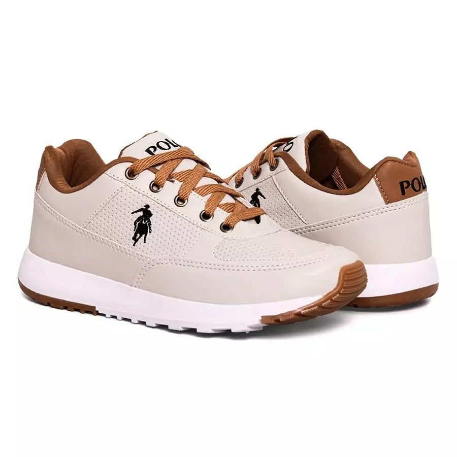 Tênis Polo Elite Imperial Casual Bege