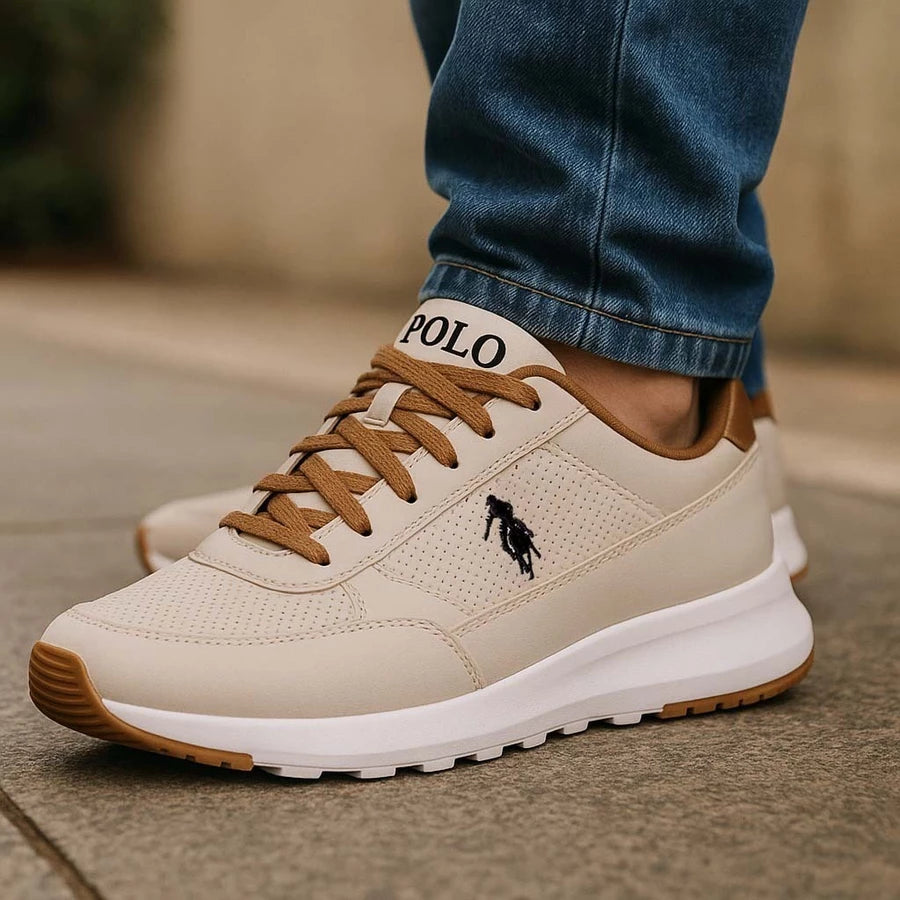 Tênis Polo Elite Imperial Casual Bege