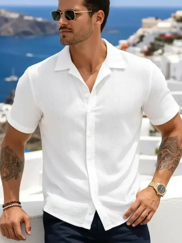Camisa Social Texturizada Masculina